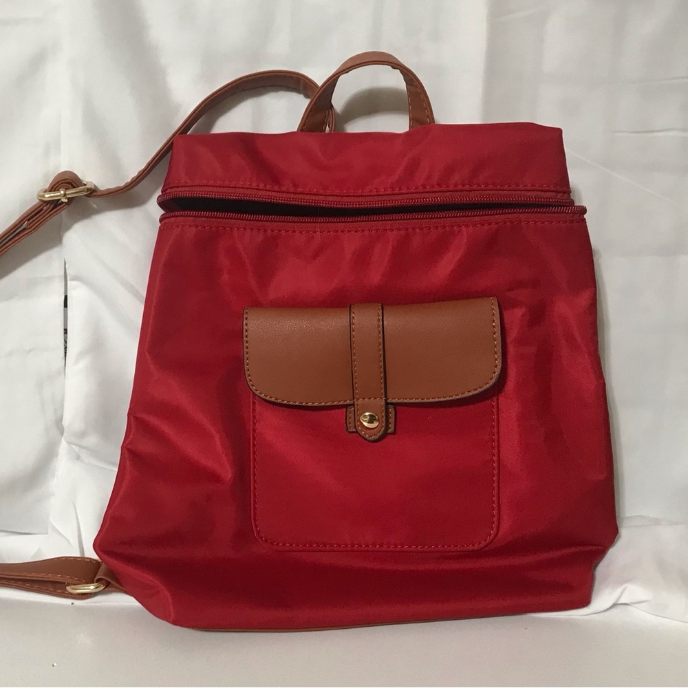 Red and Brown Women's Backpack